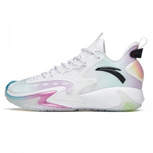 Anta 2021 "Frenzy" 3 Pro Basketball Sneakers - White/Blue/Purple