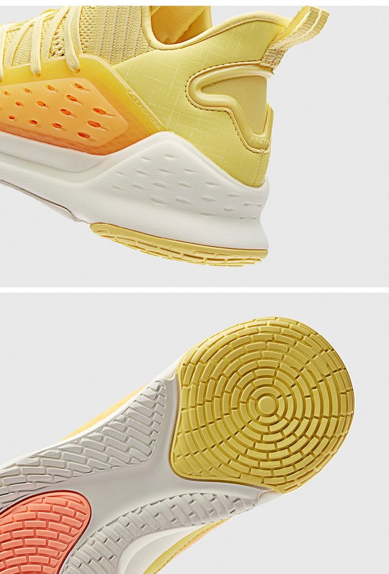 Anta 2019 KT4 Splash Klay Thompson Men's Mid Basketball Shoes - Yellow/Orange
