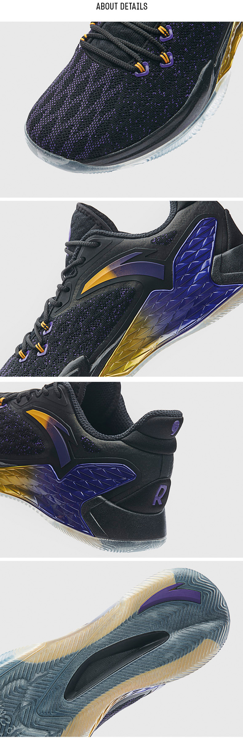 2019 Summer Anta Rajon Rondo RR5 NBA Basketball Shoes - White/Purple/Yellow